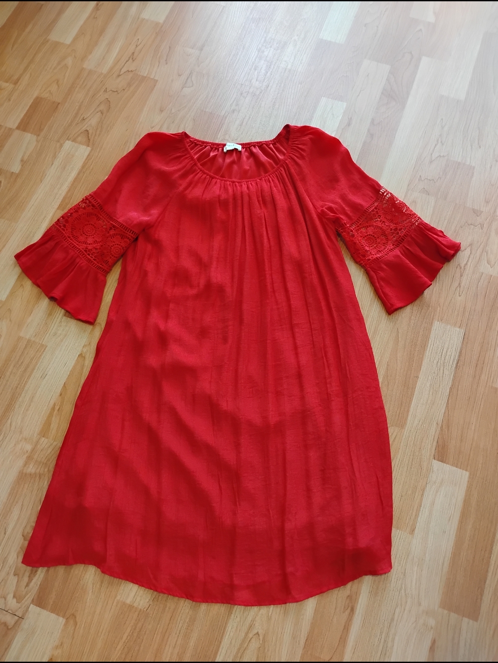 Indigo Rose Red Boho Style Mini Dress